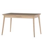 Table extensible Arvid Chêne partiellement massif - Taupe - Largeur : 122 cm - Chêne clair