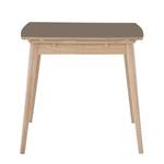 Table extensible Arvid Chêne partiellement massif - Taupe - Largeur : 122 cm - Chêne clair