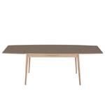 Eettafel Arvid deels massief eikenhout - Taupe - Breedte: 122 cm - Lichte eikenhouten