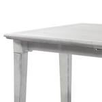 Table extensible Aylin Peuplier partiellement massif Blanc vieilli - 180 x 80 cm