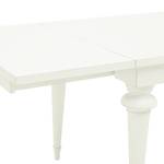 Table Azjana Pin massif - Pin blanc verni - Avec rallonge des deux côtés