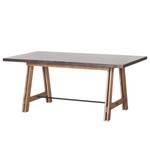 Table Béton Acacia partiellement massif / Imitation béton - 180 x 100 cm