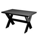 Eettafel Criss Cross -hoogglans zwart Zwart - Hout - 130 x 75 x 80 cm