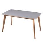 Table Clochau Partiellement en frêne massif - Gris / Frêne - 140 x 80 cm - 140 x 80 cm