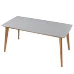 Esstisch Clochau Esche teilmassiv - Grau / Esche - 160 x 80 cm