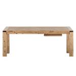 Table Alenja (extractible) Bois d'acacia brossé - Coulisse métallique d'un côté