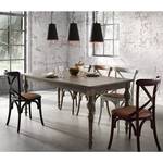 Table Coelestin Orme partiellement massif Marron gris - 180 x 85 cm