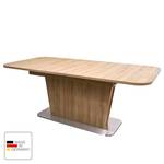 Eettafel Coleville (met uitschuiffunctie eikenhouten balken look / zilverkleurig