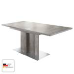 Eettafel Entremont (met uitschuiffunctie Bruin - Grijs - Plaatmateriaal - 160 x 76 x 90 cm