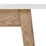 Table de salle à manger Faris Chêne partiellement massif - Chêne / Blanc