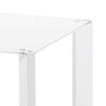 Eettafel Gavoi glas/staal - Wit glas/wit - 160x90cm