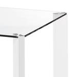 Table Gavoi Verre / Acier - Blanc - 140 x 90 cm