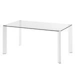 Table Gavoi Verre / Acier - Blanc - 160 x 90 cm