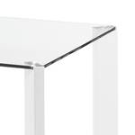 Eettafel Gavoi glas/staal - Wit - 160x90cm