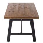 Eettafel Grasby oud pijnboomhout/metaal - donker pijnboomhout/zwart - 180 x 90 cm
