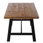 Eettafel Grasby oud pijnboomhout/metaal - donker pijnboomhout/zwart - 200 x 90 cm