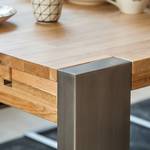 Table à rallonge Gustave Chêne massif / acier Longueur au choix 160 cm + 2 x 45