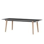 Table Helvig I Chêne partiellement massif - Anthracite / Chêne - 170 x 95 cm