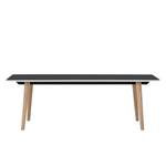 Table Helvig I Chêne partiellement massif - Anthracite / Chêne - 220 x 95 cm