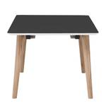 Table Helvig I Chêne partiellement massif - Anthracite / Chêne - 220 x 95 cm