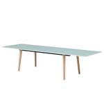 Table Helvig I Chêne partiellement massif - Bleu clair / Chêne - 170 x 95 cm