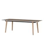 Table Helvig I Chêne partiellement massif - Taupe / Chêne - 170 x 95 cm