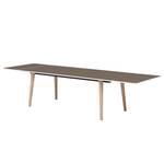 Table Helvig I Chêne partiellement massif - Taupe / Chêne - 170 x 95 cm