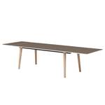 Table Helvig I Chêne partiellement massif - Taupe / Chêne - 220 x 95 cm