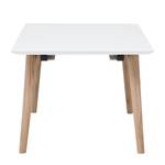 Table Helvig I Chêne partiellement massif - Blanc / Chêne - 170 x 95 cm