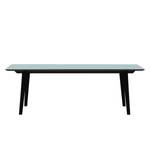 Table Helvig II Chêne partiellement massif - Bleu clair / Noir - 220 x 95 cm