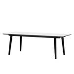 Table Helvig II Chêne partiellement massif - Blanc / Noir - 220 x 95 cm