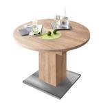 Eettafel Hoton (met uitschuiffunctie) Grof gezaagd eikenhouten look - Diameter: 104 cm