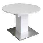 Eettafel Hoton (met uitschuiffunctie) Mat wit - Diameter: 104 cm