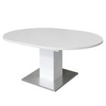 Eettafel Hoton (met uitschuiffunctie) Mat wit - Diameter: 120 cm