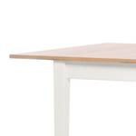 Table extensible Kaali Partiellement en pin massif - Imitation chêne miel / Blanc