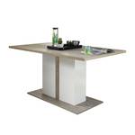 Eettafel Lambda zilvereikenhouten look/wit