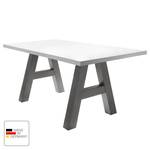 Table Leeton I Blanc mat - 160 x 90 cm