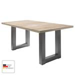 Eettafel Leeton II (met uitschuiffunctie Grof gezaagd eikenhouten look