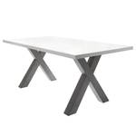 Table Leeton III Blanc mat - 180 x 90 cm