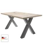 Eettafel Leeton III met uitschuiffunctie - Eikenhouten look zandkleurig