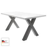 Eettafel Leeton III met uitschuiffunctie - Mat wit