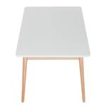 Table extensible LINDHOLM Chêne partiellement massif - Blanc - 140 x 90 cm