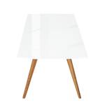 Table Lindström Blanc brillant / Chêne massif