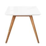 Table Lindström Blanc brillant / Chêne massif