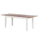 Table Louis (extensible) Pin massif - Blanc / Miel - Verni - 120 x 80 cm