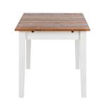 Table Louis (extensible) Pin massif - Blanc / Miel - Verni - 120 x 80 cm