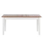 Table Louis (extensible) Pin massif Blanc / Miel Verni - 160 x 80 cm