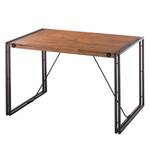 Eettafel Manchester II massief acaciahout/metaal - acaciahout/antracietkleurig - 120 x 80 cm