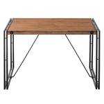 Table MANCHESTER Acacia massif / Métal - Acacia / Anthracite - 120 x 80 cm