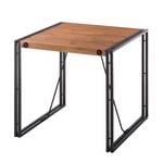 Table MANCHESTER Acacia massif / Métal - Acacia / Anthracite - 80 x 80 cm